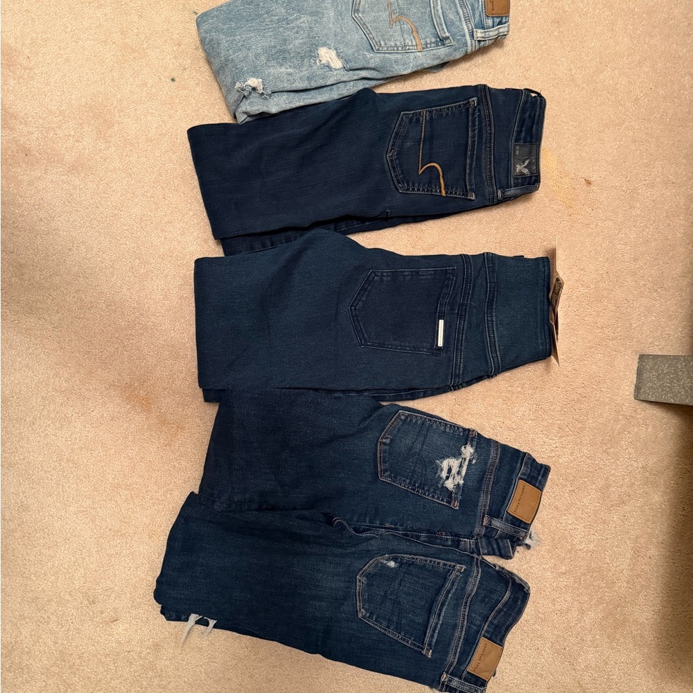 American eagle and hybrid company set of 5 jeans